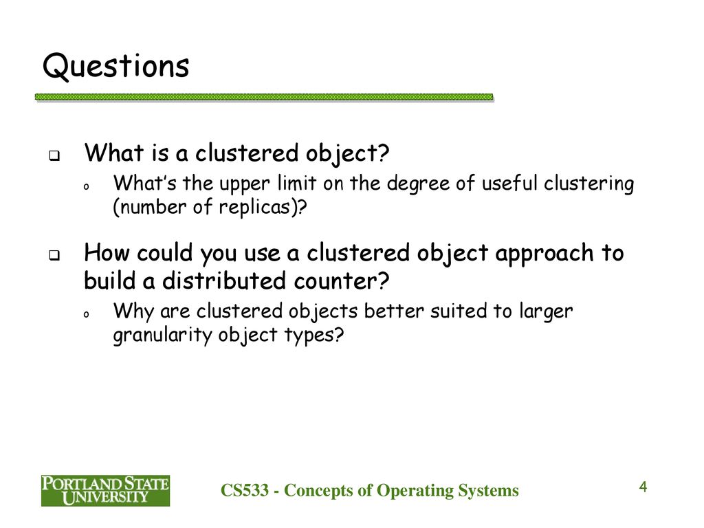 CS533 - Concepts of Operating Systems - ppt download