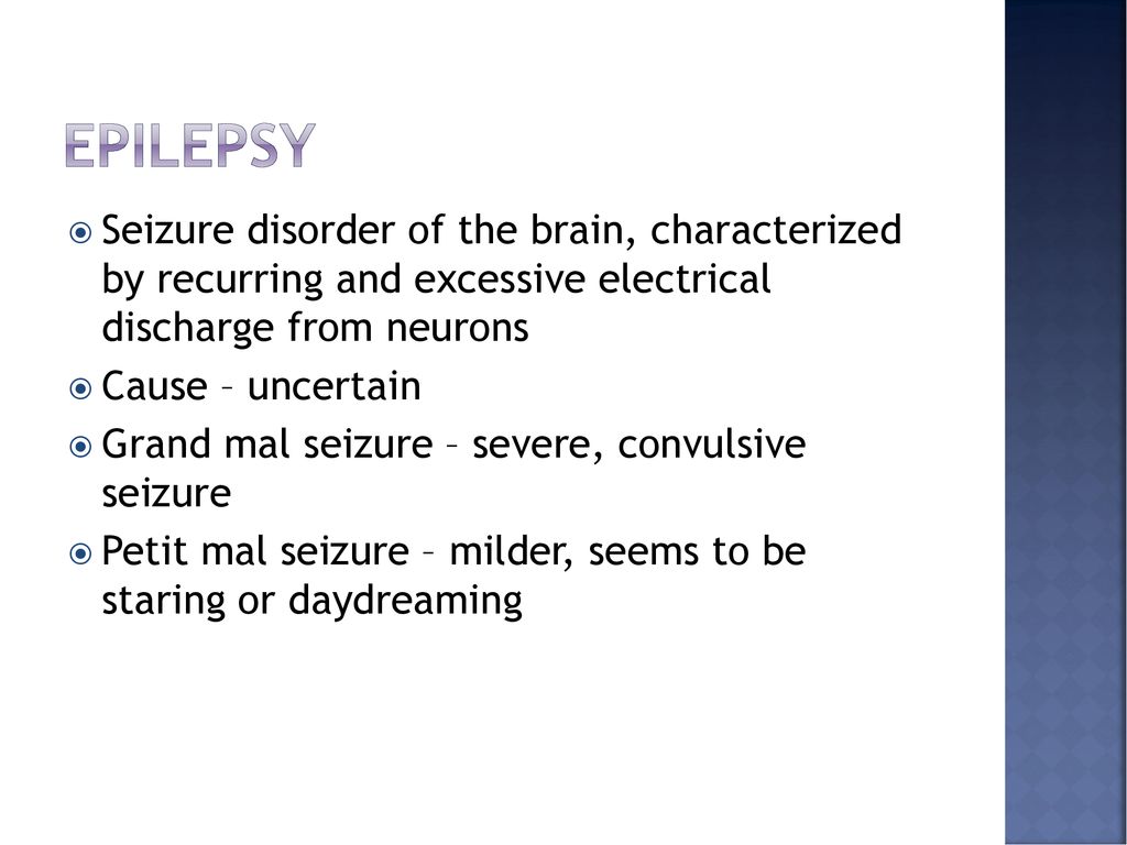 CHARACTERISTICS AND TEATMENT OF COMMON NERVOUS SYSTEM DISORDERS - ppt ...