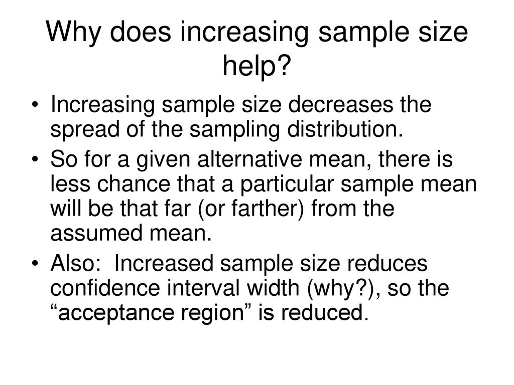 The POWER of a hypothesis test - ppt download