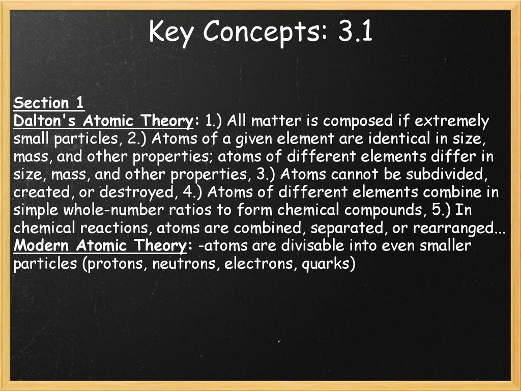 Key Concepts: 3.1 Section 1.