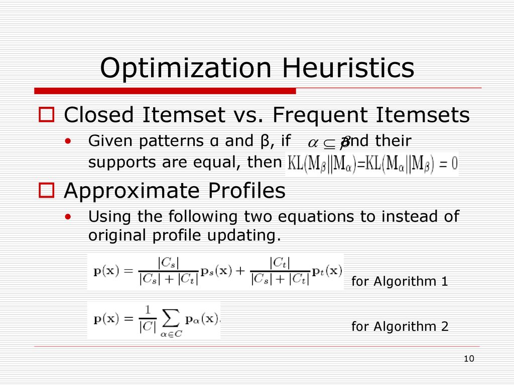 Summarizing Itemset Patterns: A Profile-Based Approach - ppt download