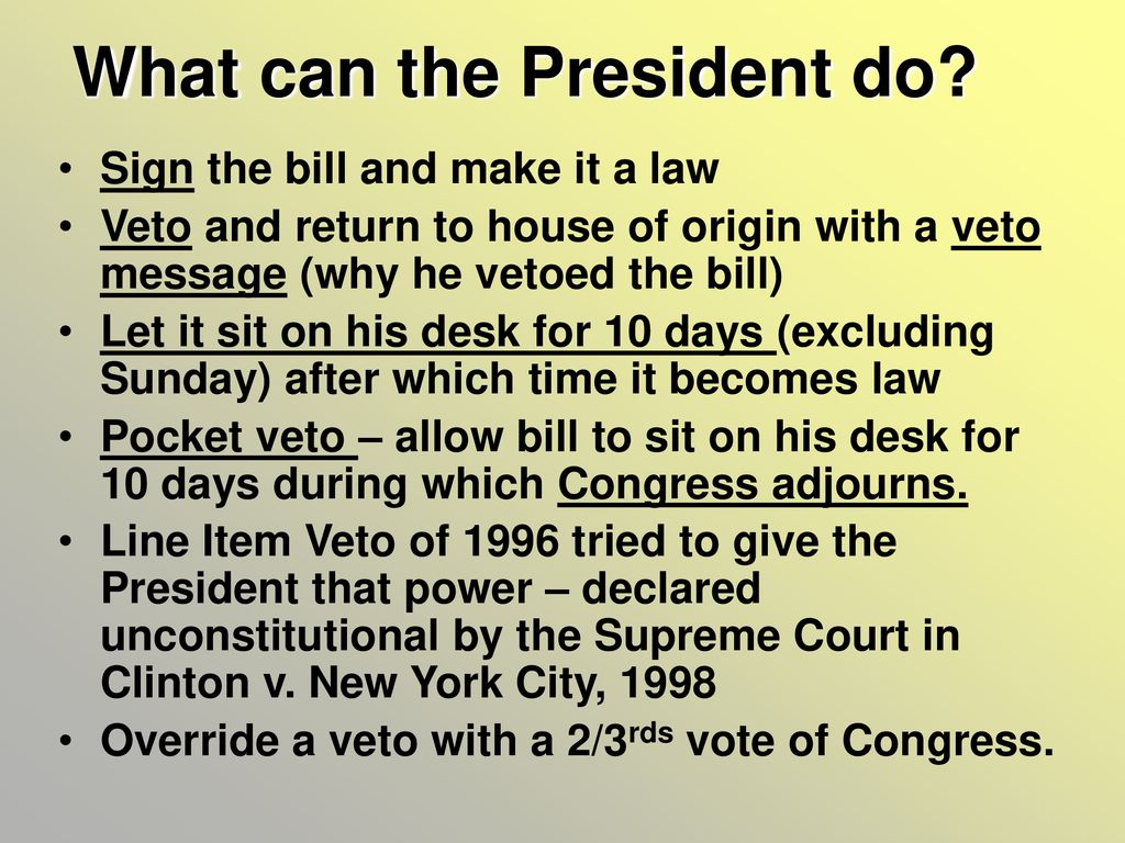 How A Bill Becomes A Law ppt download
