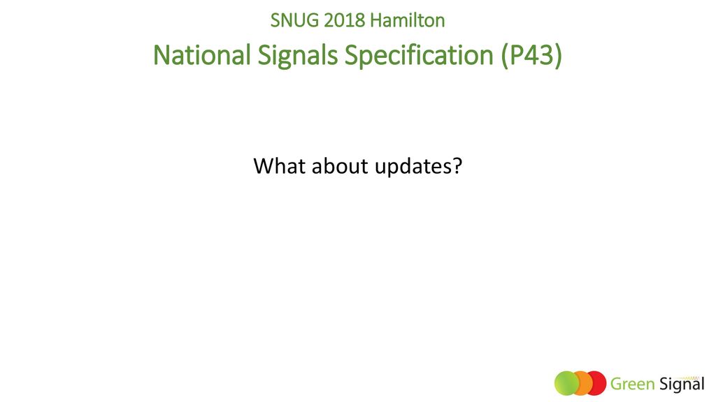 National Signals Specification (P43)