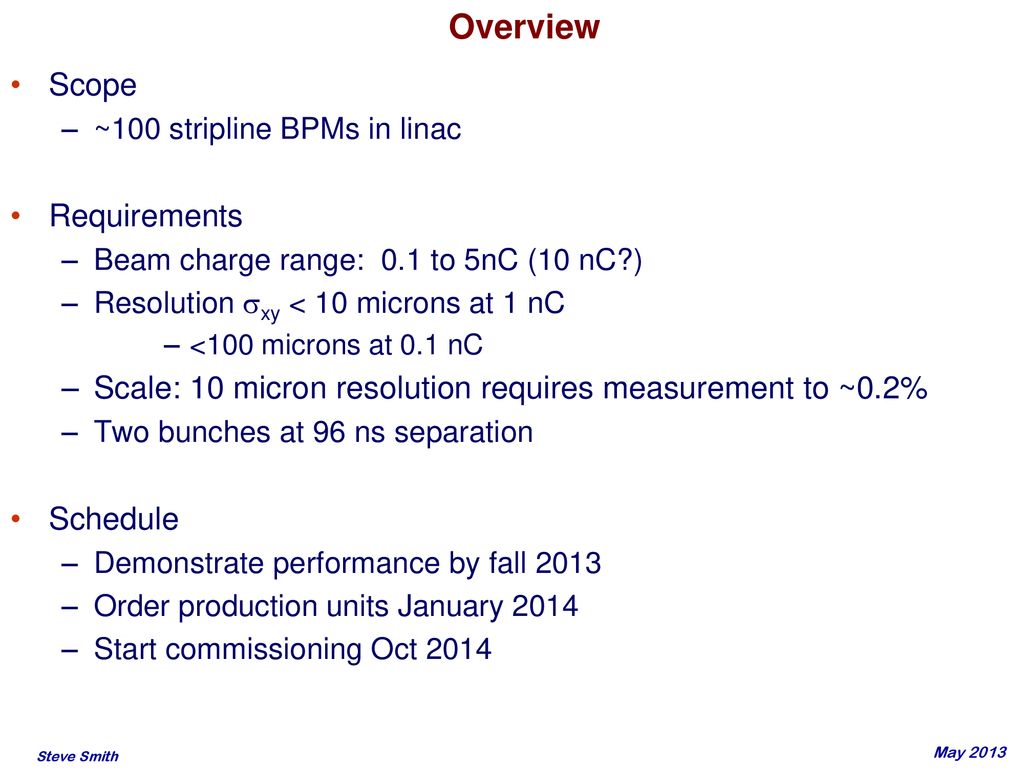 Overview Scope Requirements