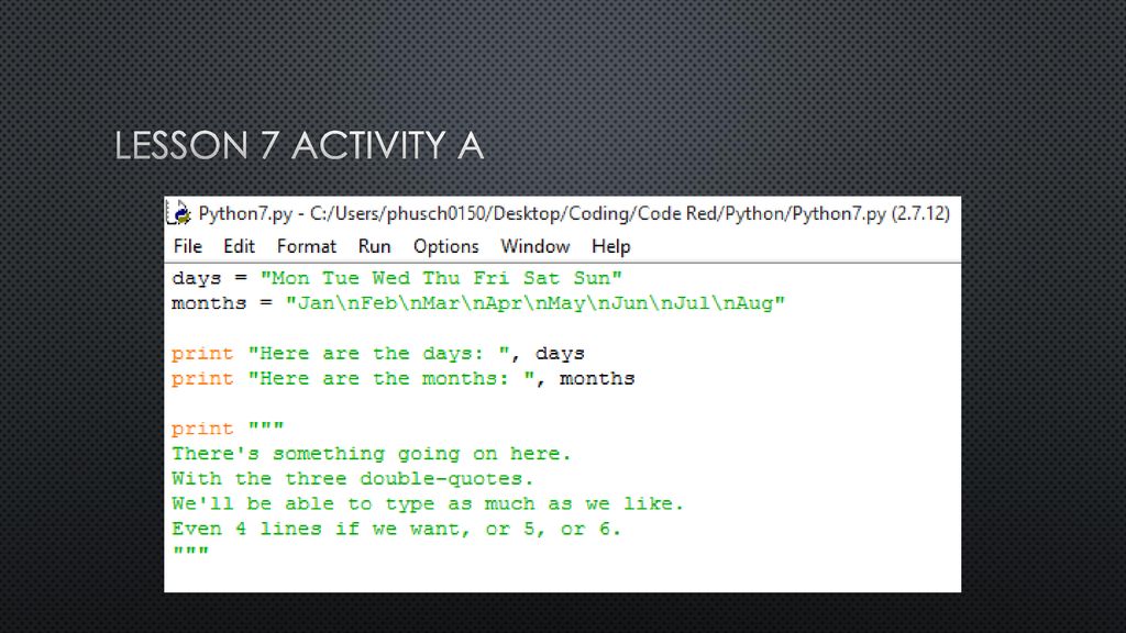 Python Lessons 7 & 8 Mr. Kalmes. - ppt download