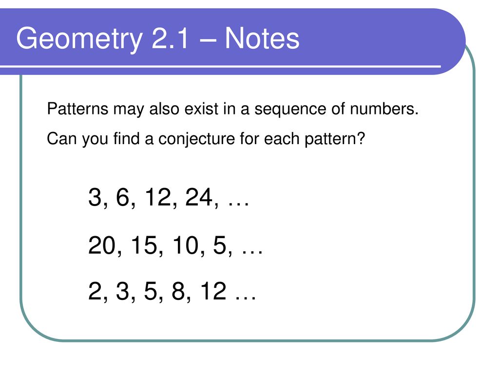 Patterns and Inductive Reasoning - ppt download