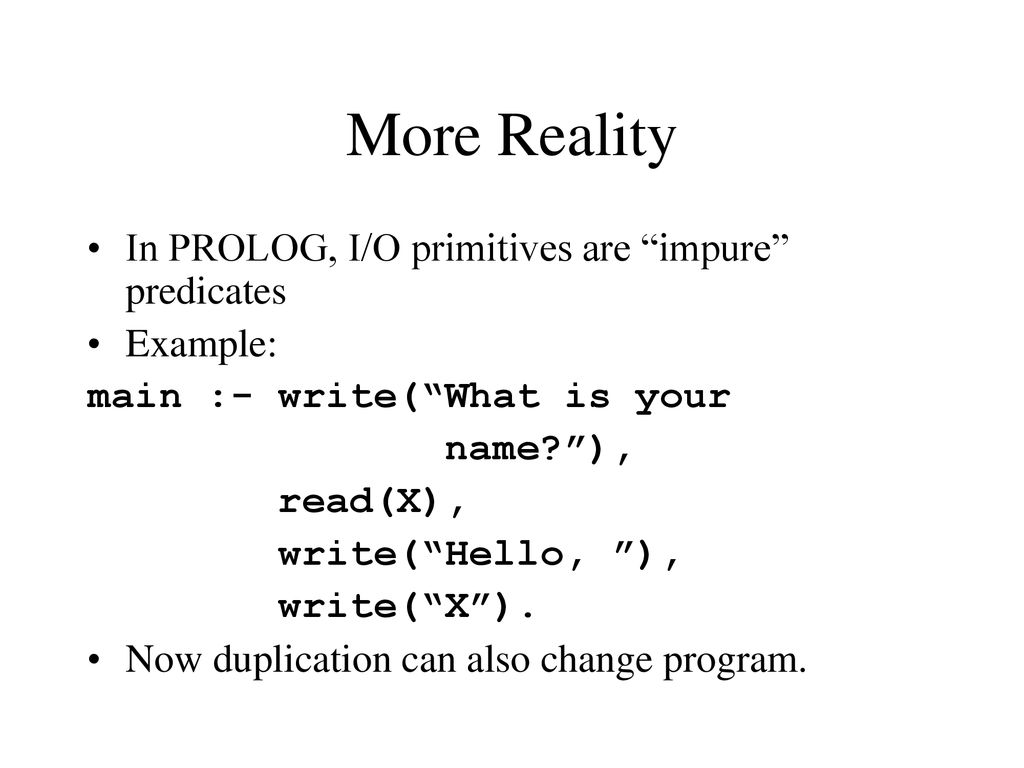 Logic Programming Part 3: Control Flow - ppt download
