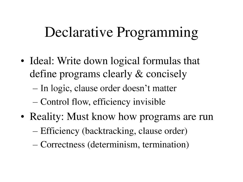 Logic Programming Part 3: Control Flow - ppt download