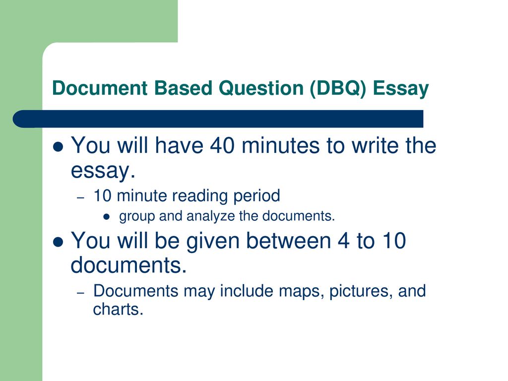 thesis statement dbq