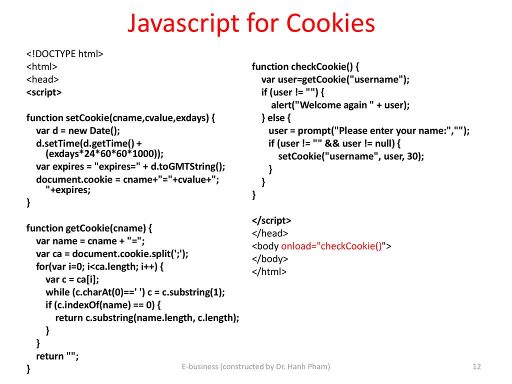 Client Side programming: Javascript, Cookies - ppt download