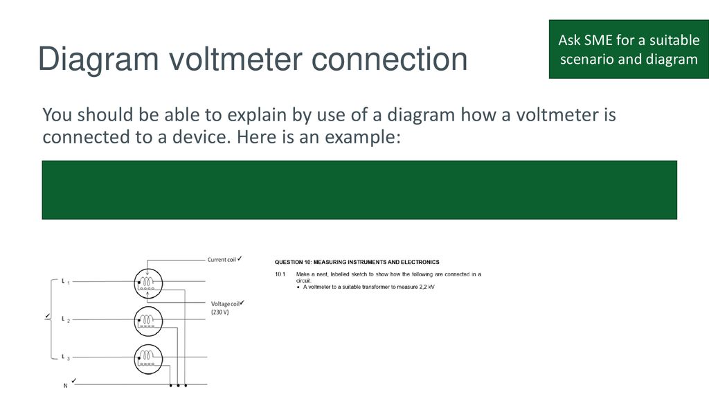 Diagram voltmeter connection