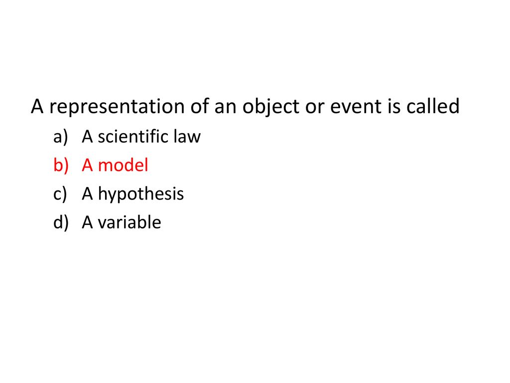 A representation of an object or event is called
