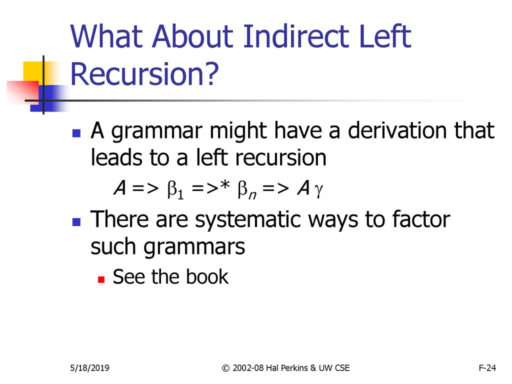 LL and Recursive-Descent Parsing Hal Perkins Winter ppt download