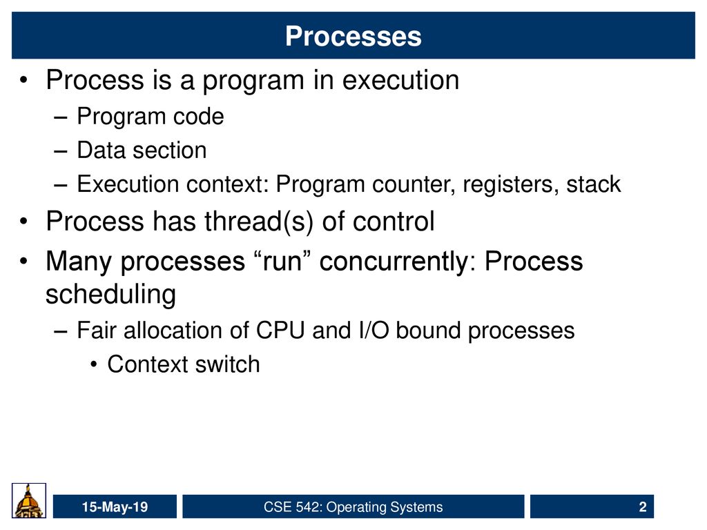 CSE 542: Operating Systems - ppt download