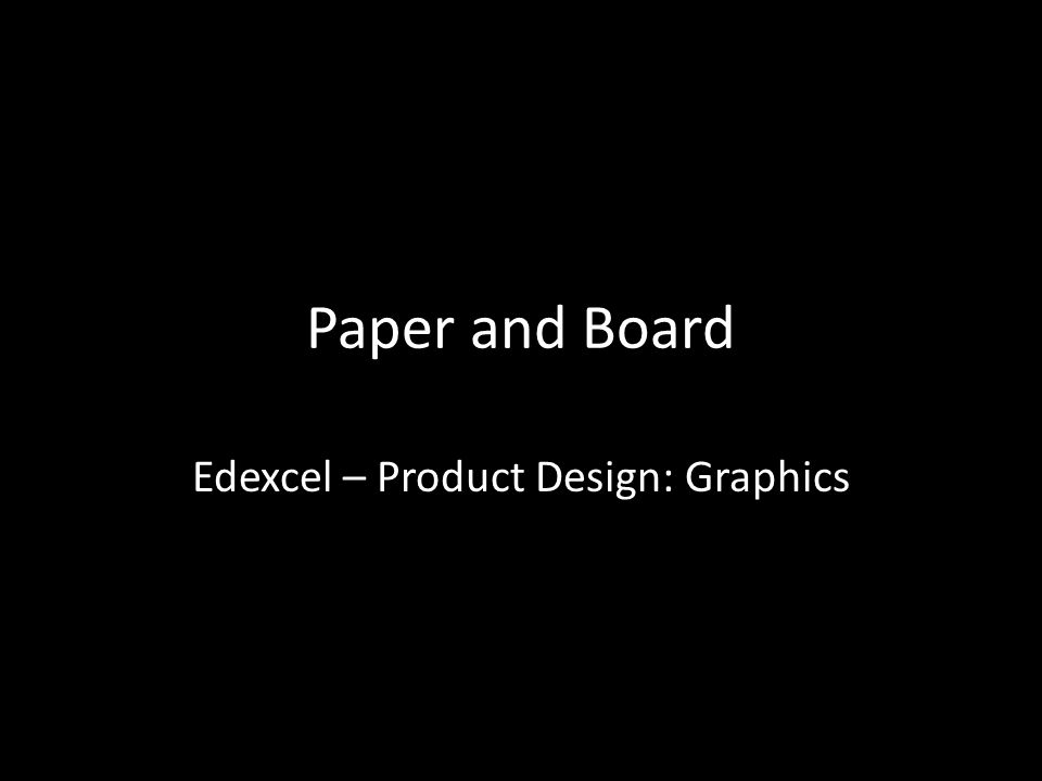 Edexcel – Product Design: Graphics
