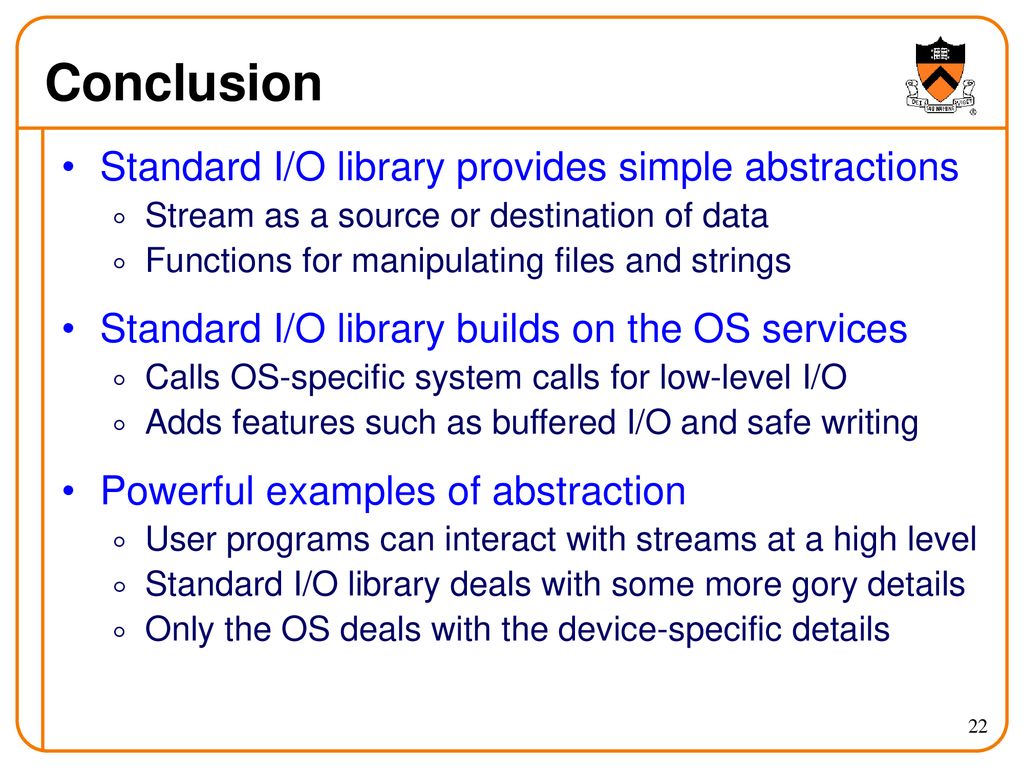 Standard I/O Library Implementation - ppt download