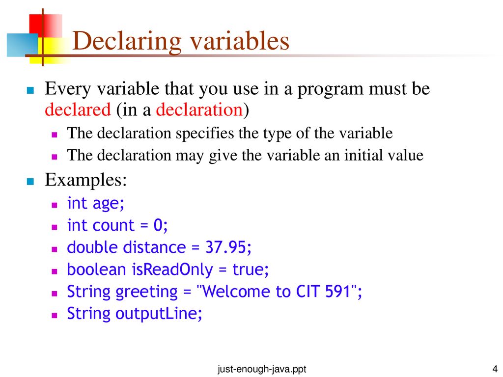 Just Enough Java 17-May ppt download