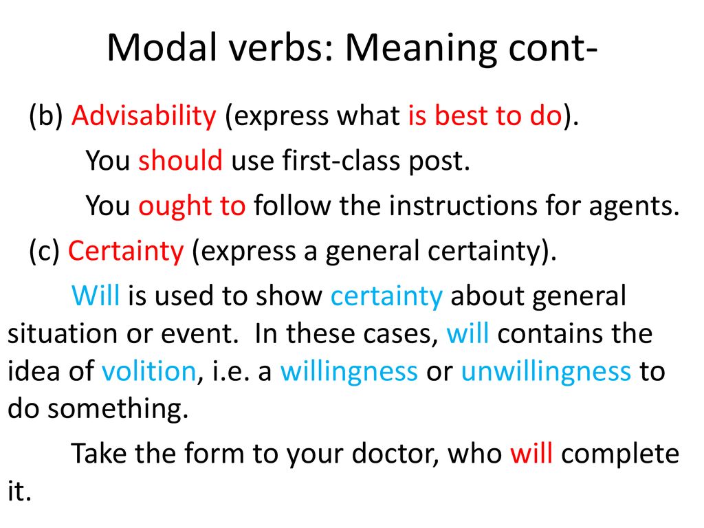 Notions and Functions (Modality) - ppt download