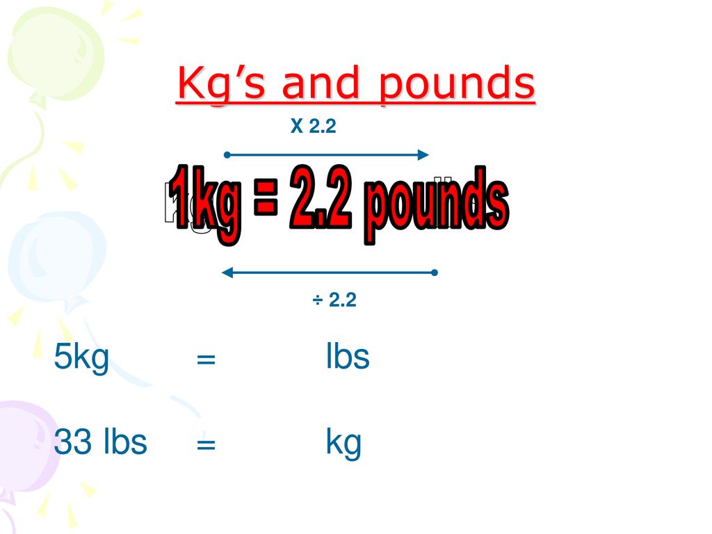 Aim: To be able to convert Kg's to llbs and Km to miles. - ppt download