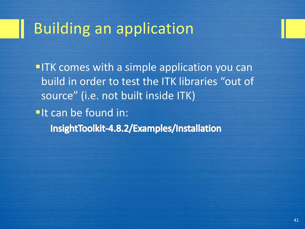 Building an application