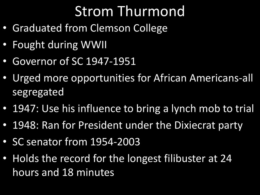 Politics in sc during the late 20th century ppt download