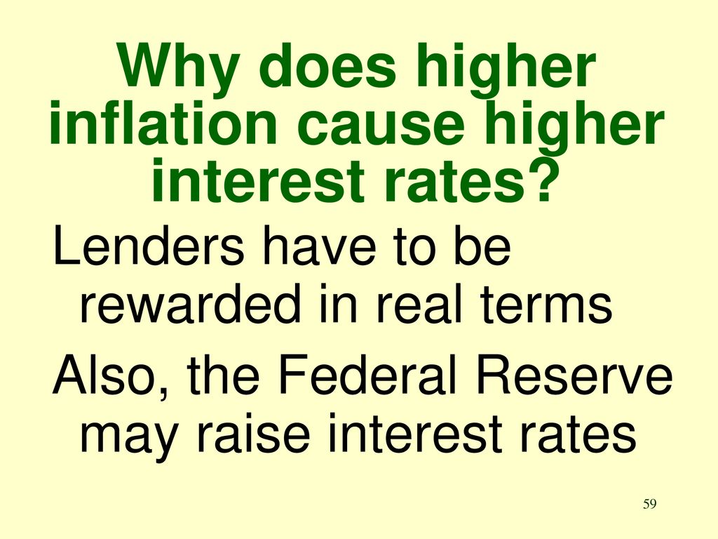 Why does higher inflation cause higher interest rates
