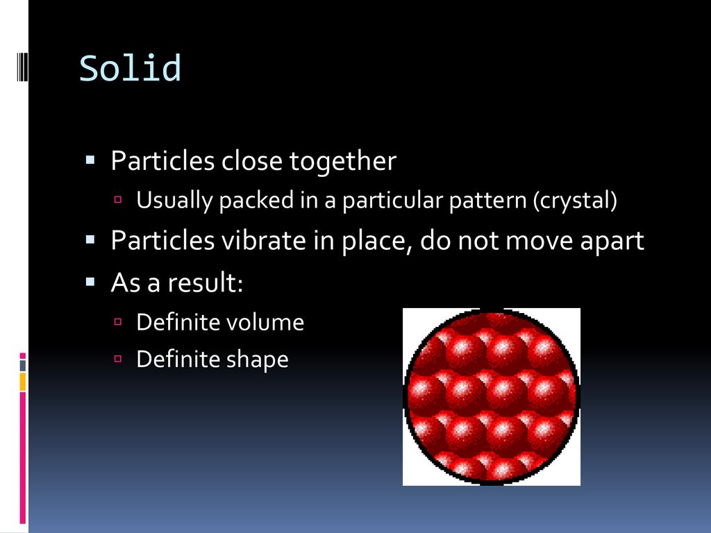 Solid Particles close together