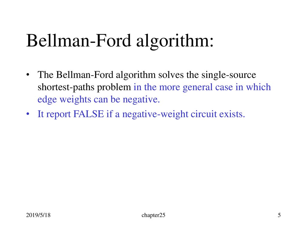 Negative-Weight edges: - ppt download