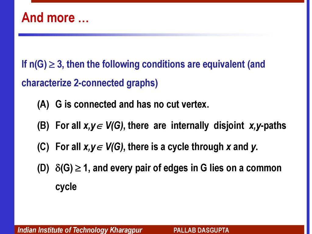 Graph Theory Cuts And Connectivity Ppt Download