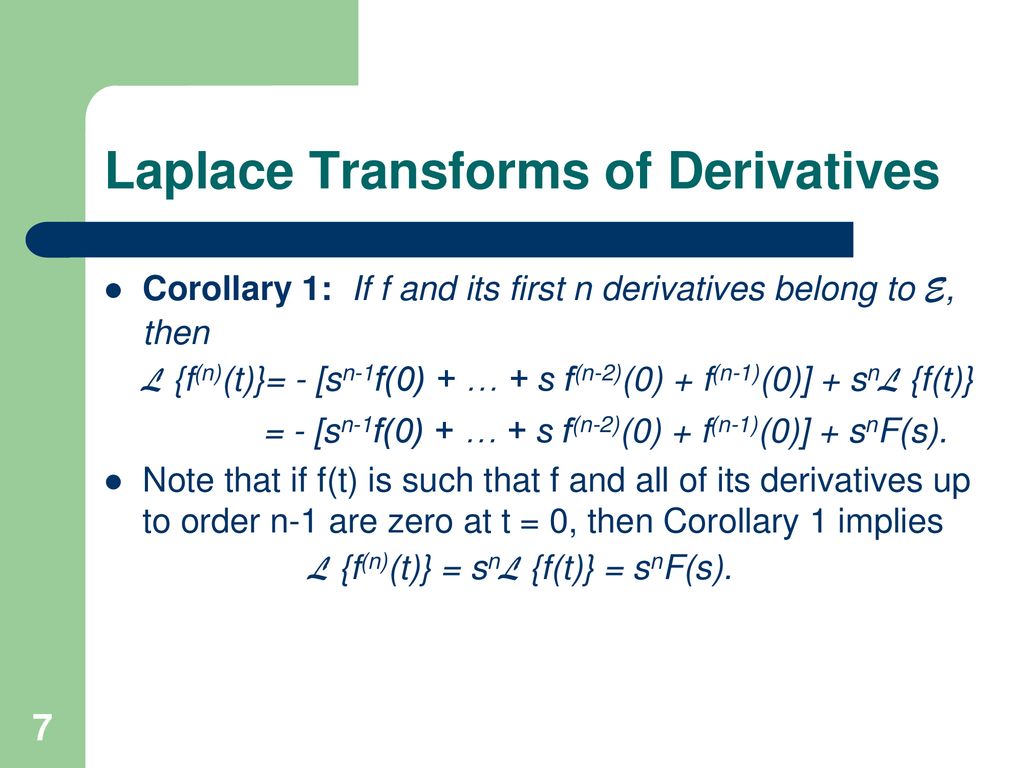 Chapter 9 An Introduction To Laplace Transforms Ppt Download