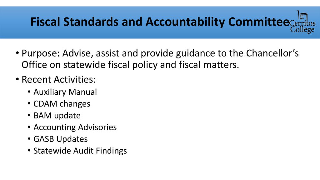 Fiscal Standards And Accountability Committee - Ppt Download