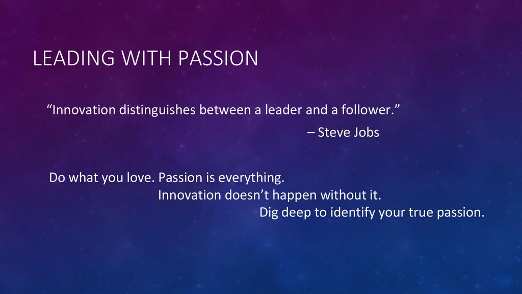 Leading With Passion Steve Jobs