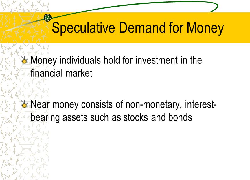 Speculative Demand for Money