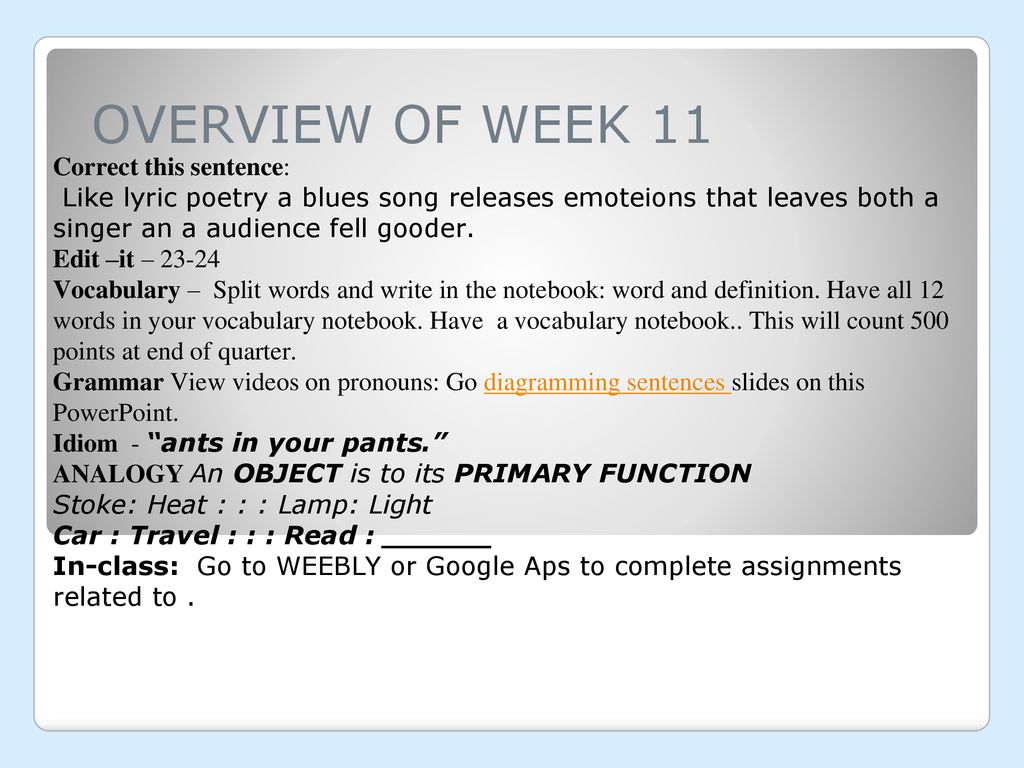 ESL 6 Quarter 2 Week 2 Nov , 2014 Blue Days – 11/12and 11/14 - ppt download