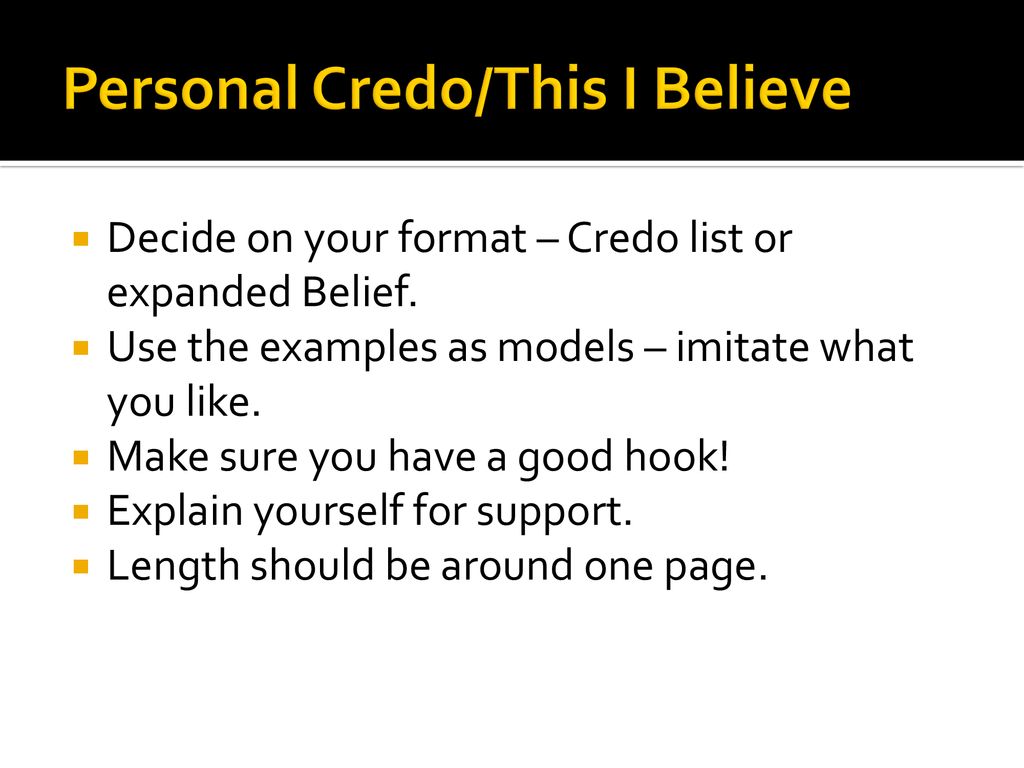 Warm-Up: What do you believe? - ppt download