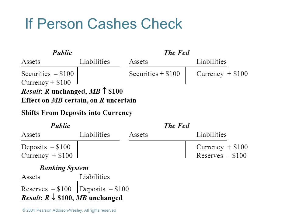 If Person Cashes Check Public The Fed