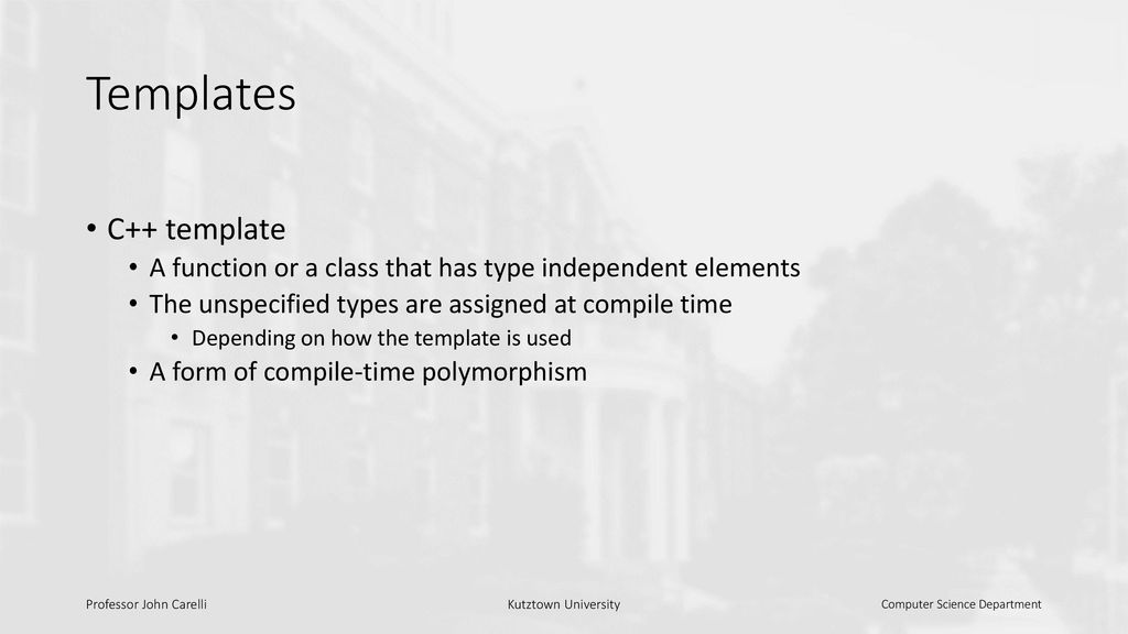 Templates C++ template ppt download