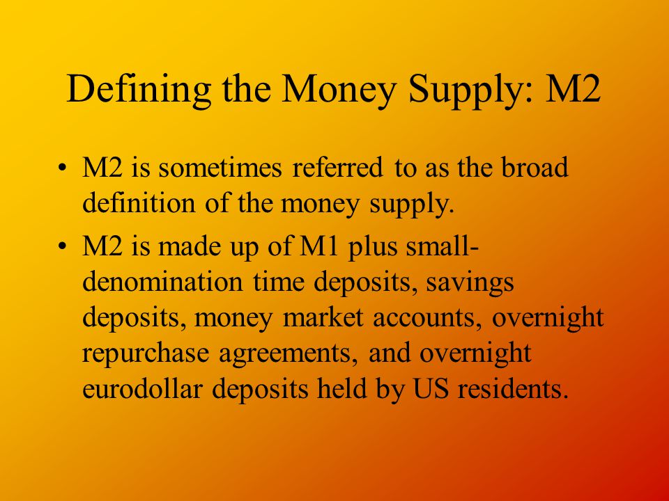 Defining the Money Supply: M2