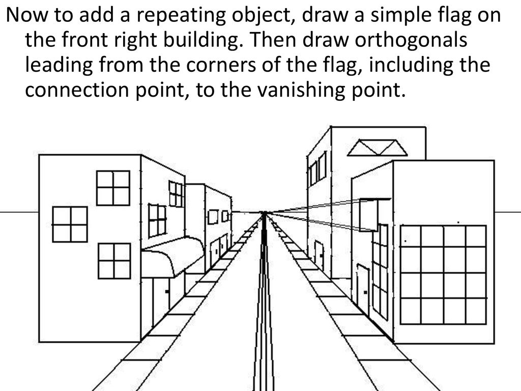 Easy One Point Perspective drawing - YouTube
