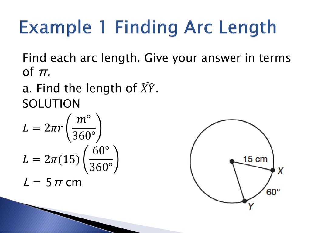 Example 1 Finding Arc Length