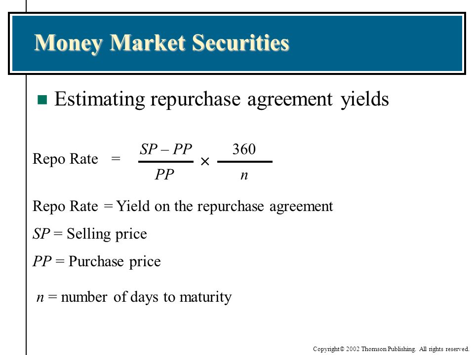 Money Market Securities