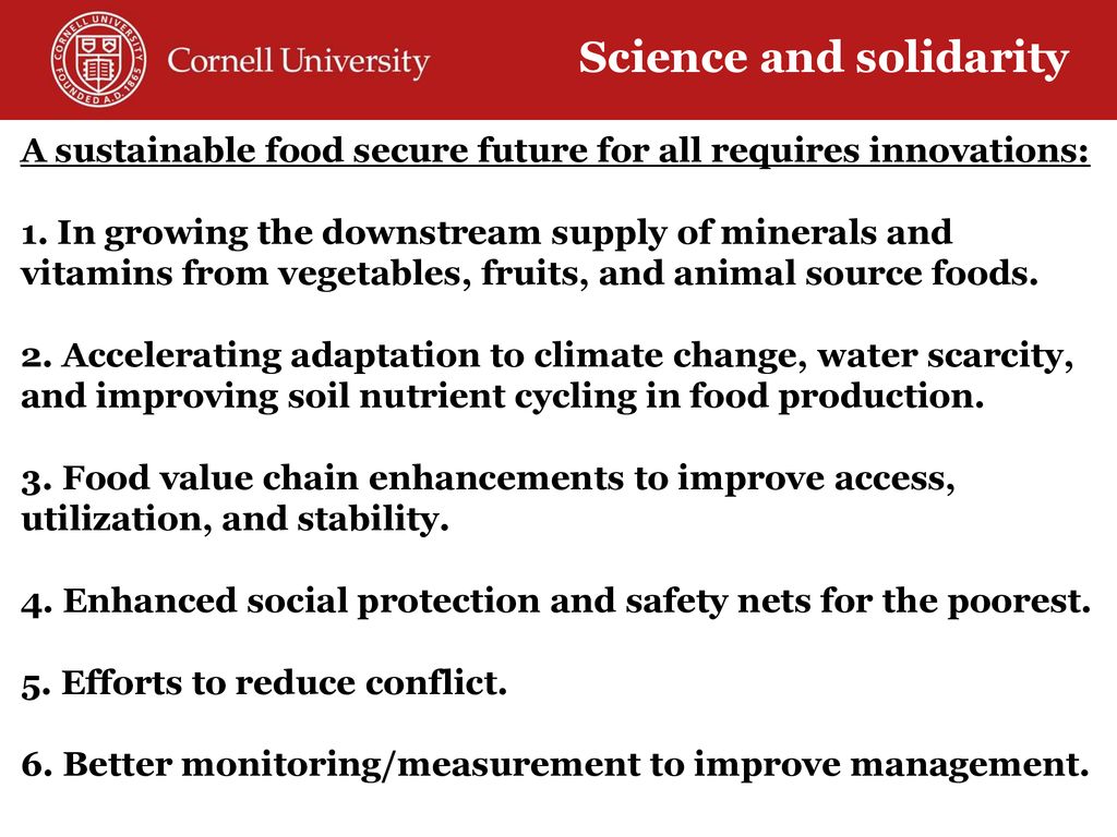 On Science and Solidarity: Innovations to Meet Global Food Security ... Biology Diagrams