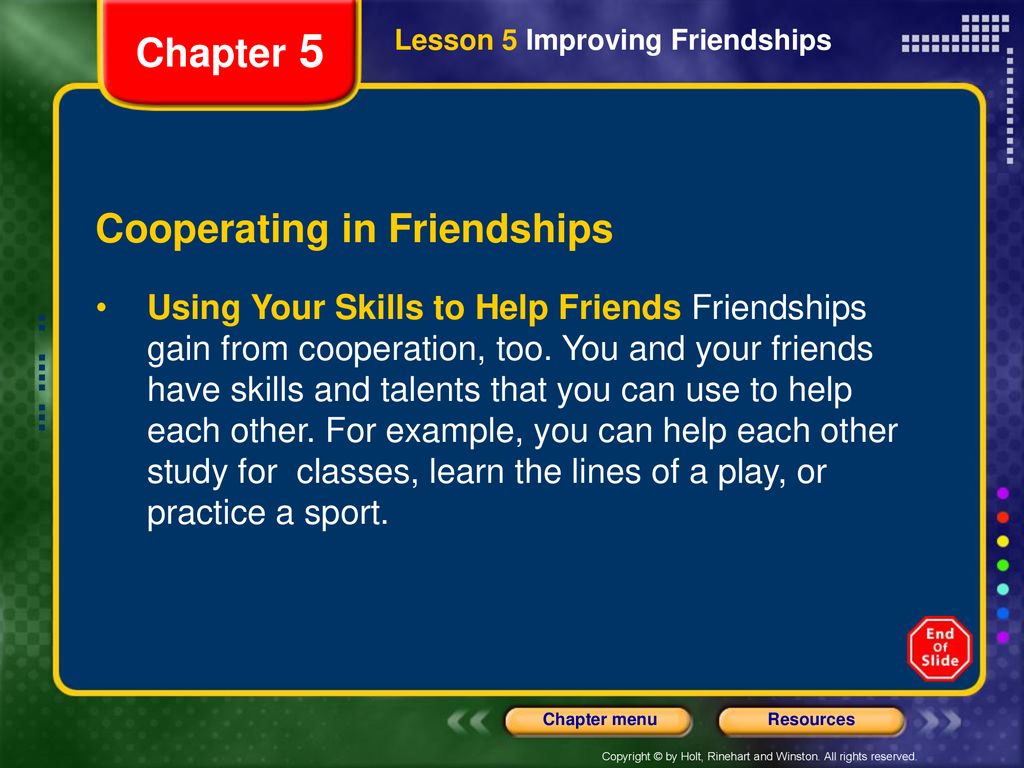 Chapter 5 Lesson 4 Friendship Bellringer - Ppt Download