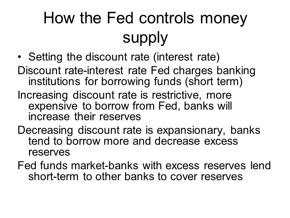 How the Fed controls money supply