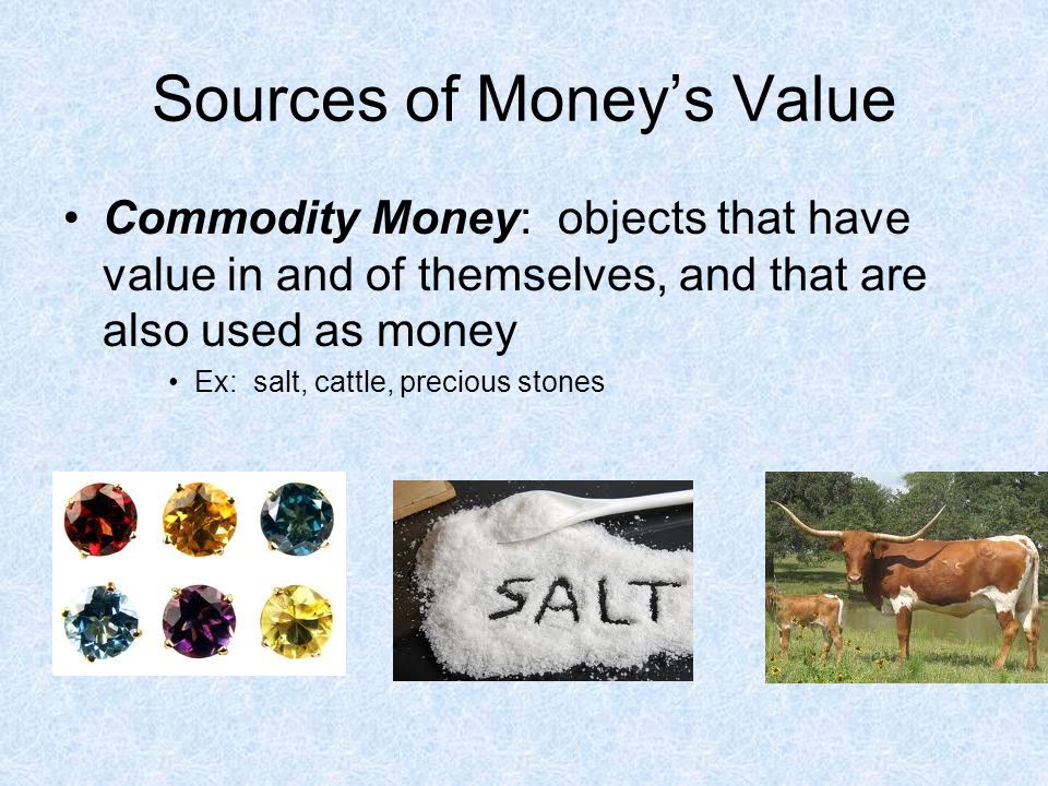 Sources of Money’s Value
