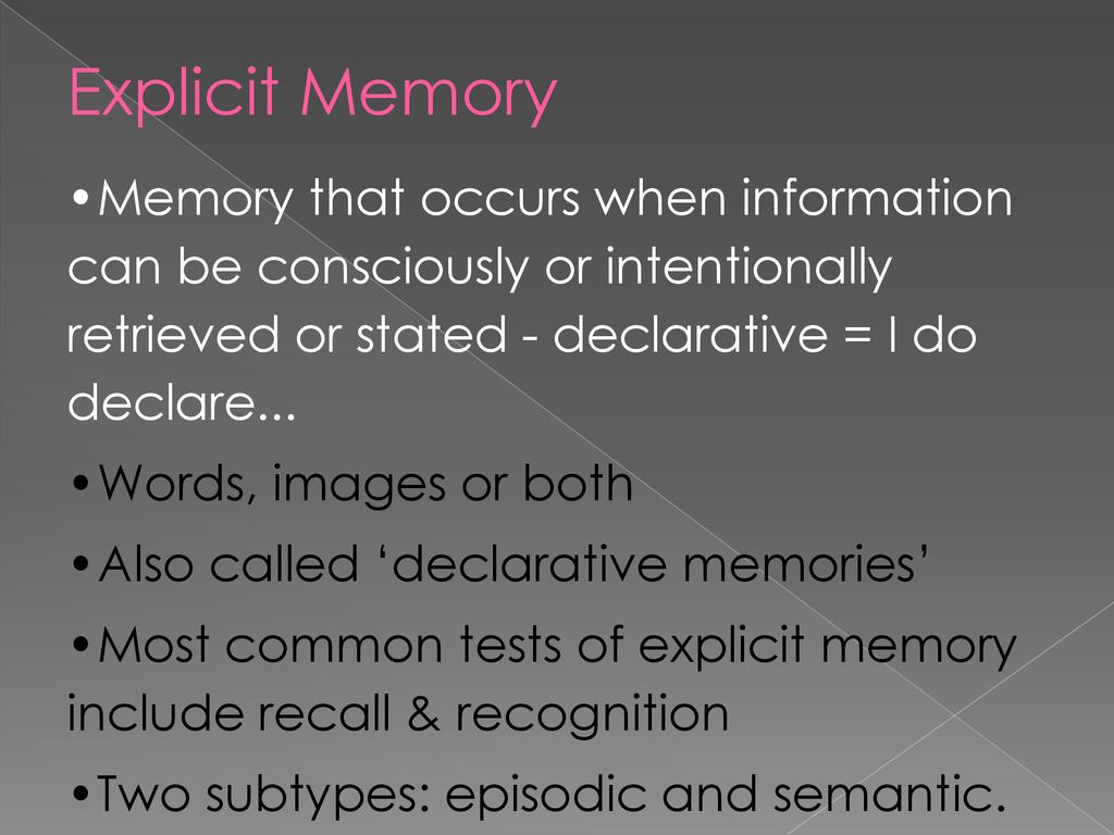Unit 3 Psychology Area of Study 2 Memory. ppt download