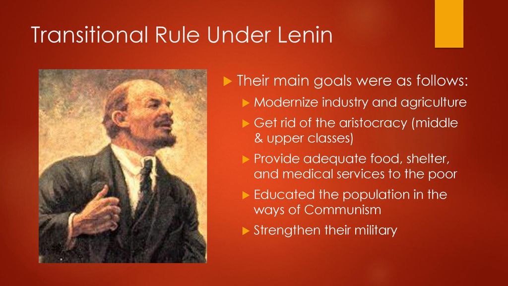 Transitional Rule Under Lenin