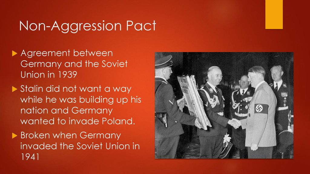 Non-Aggression Pact Agreement between Germany and the Soviet Union in