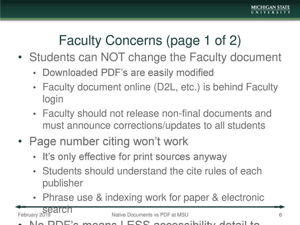 Native documents vs pdf at msu ppt download