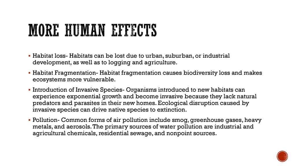 Human impact. - ppt download